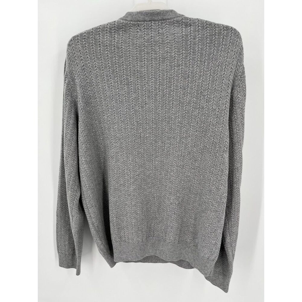 Jos A Bank Reserve Collection Cotton & Cashmere Crew Neck Sweater size XL Grey - Picture 7 of 7